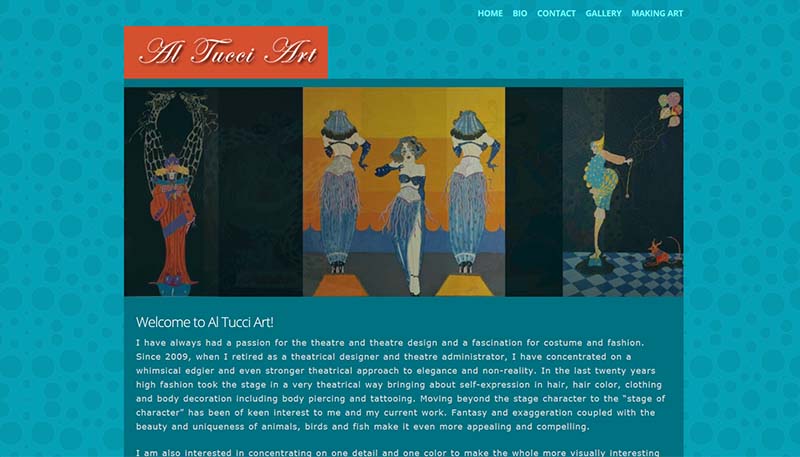 Al Tucci Arts website designed by FastWinn Web Tucson AZ