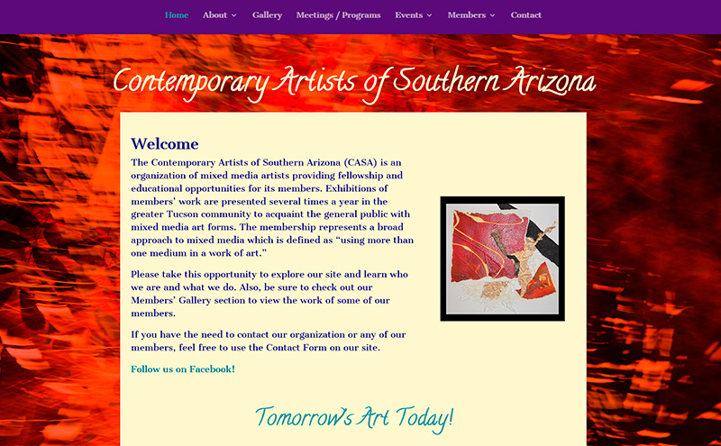 CASA new website design FastWinn Web Tucson Arizona